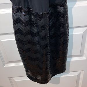 Guess Black Sequin Cocktail Dress